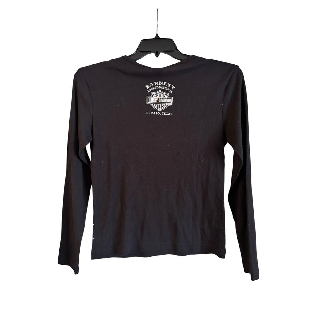 NWT Vintage Harley Davidson El Paso Tx Leather Jacket Style Long Sleeve Top L - Picture 4 of 5